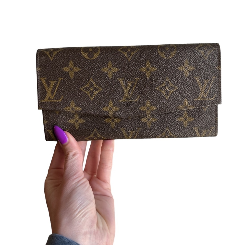 LOUIS VUITTON RARE VINTAGE MONOGRAM FLAP PORTE TRESOR SARAH WALLET